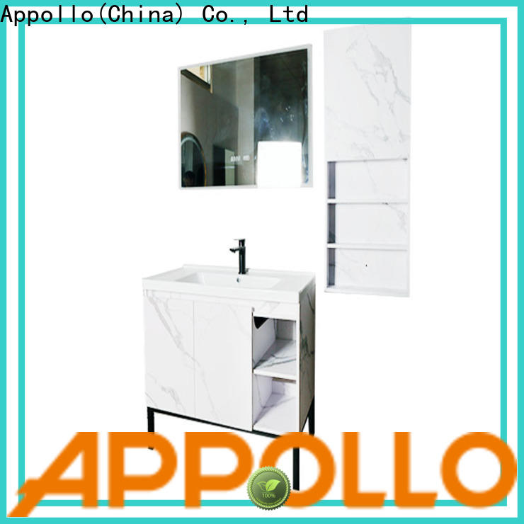 Appollo led wooden bathroom cabinets factory for restaurants
