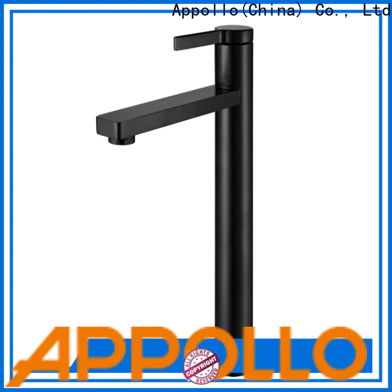 Appollo black vessel sink faucets company for hotels