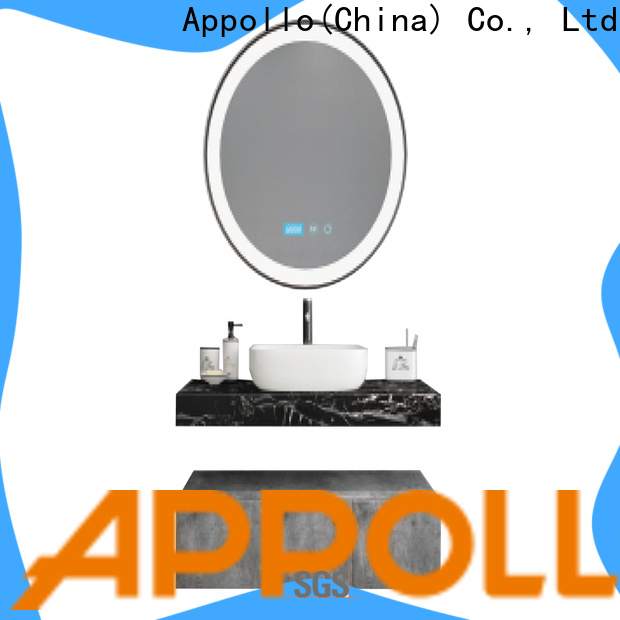 Appollo af1819 black bathroom cabinet manufacturers for hotels