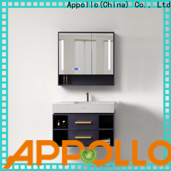 Appollo storage bathroom cabinet with light factory for house