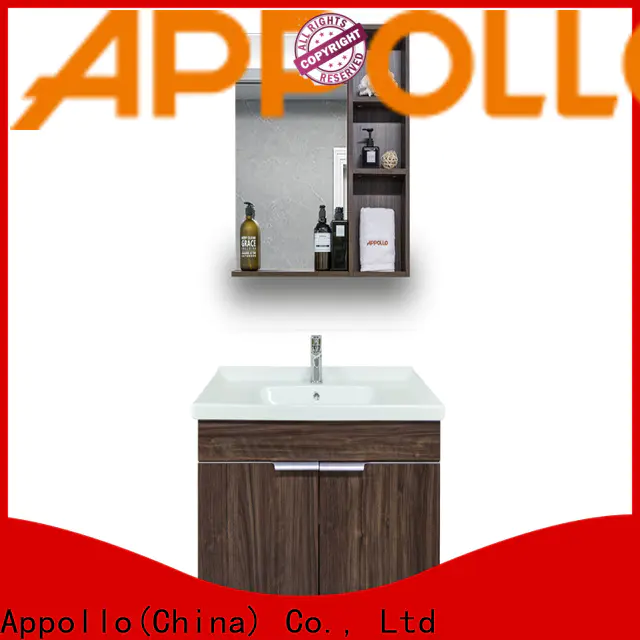 Appollo bath Wholesale white bathroom cabinet company for resorts