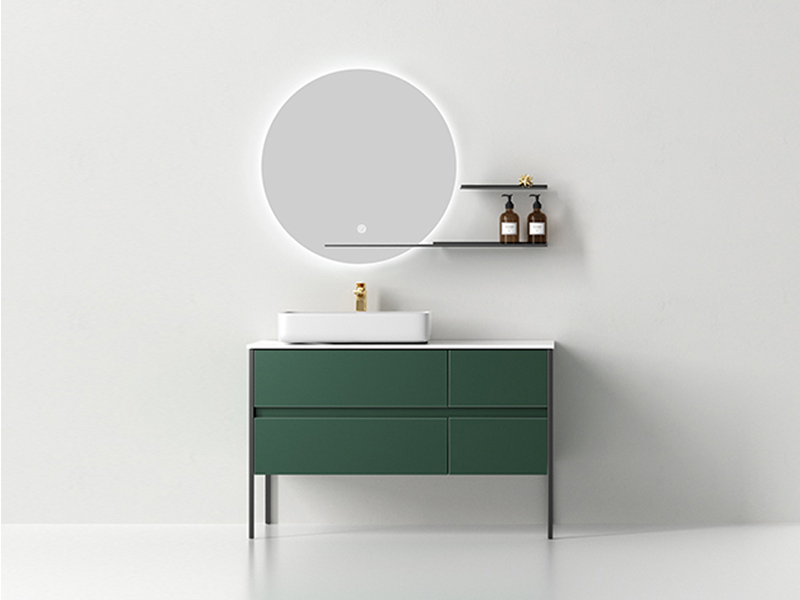 Equisite Wooden Bathroom Cabinets With Dark Green Color AF-1833