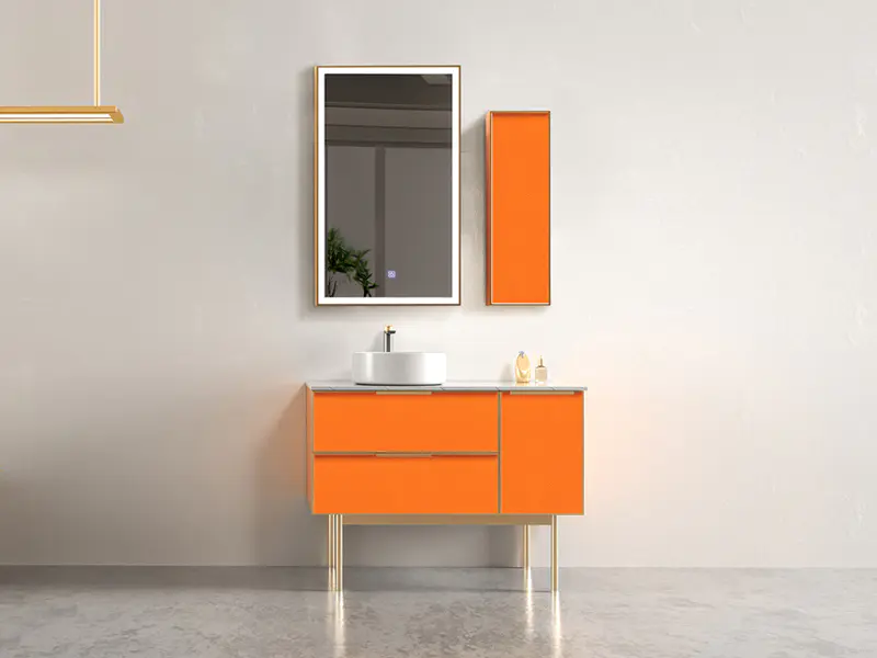 Hermes Orange Bathroom Toilet Cabinet With Smart Lighting AF-1835