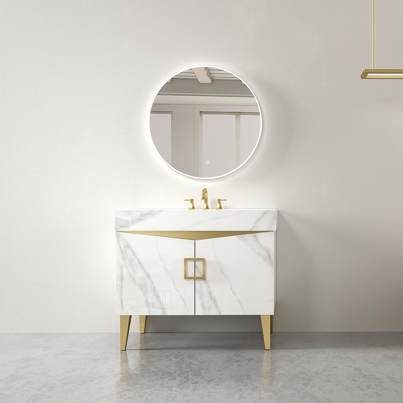 Freestanding Bathroom Set With Mirrow And Sinks Wholesale