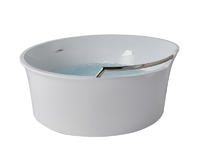 Round bubble massage bathtub with LED colorful lighting AT-9086