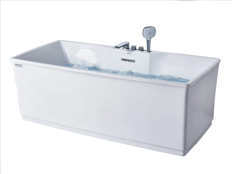Whirlpool massage bathtub with LED colorful lighting AT-9078
