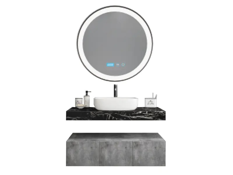 Fitted bathroom furniture with LED mirror AF-1813