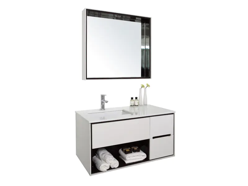 Hot sale white bathroom cabinet set with mirror UV-3926
