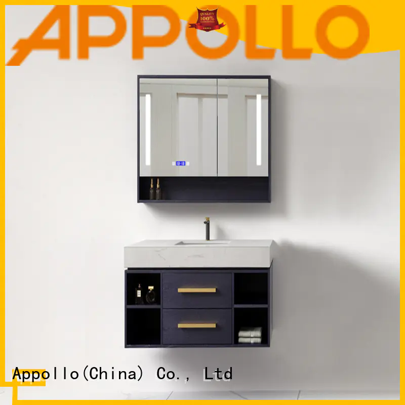 Appollo new glass bathroom cabinet suppliers for bathroom