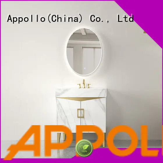 Appollo mirror free standing bathroom cabinets factory for family