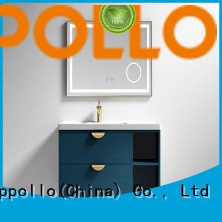 Appollo acrylic bathroom mirror cabinet with lights manufacturers for home use